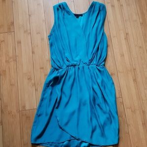 Teal 100% silk beautiful dress